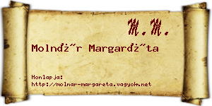 Molnár Margaréta névjegykártya